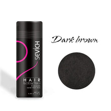 Sevich hair building powder bottle for boosting natural-looking hair fullness and covering fine areas.