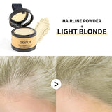 Sevich Waterproof Hairline Powder applied with brush for precise edge definition.