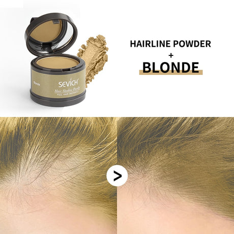 Sevich Waterproof Hairline Powder compact opened showing puff applicator inside.