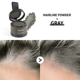 Sevich Waterproof Hairline Powder concealing gray roots for seamless blend.