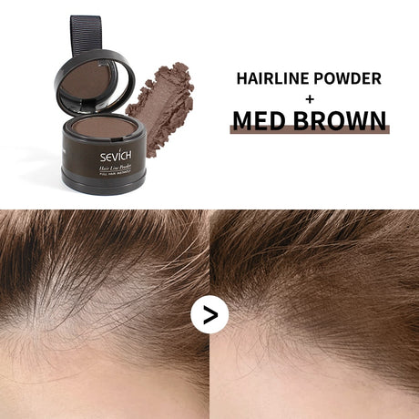 Sevich Waterproof Hairline Powder step-by-step application guide.