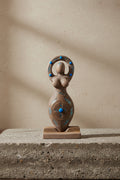 Shaman Goddess figurine resin statue for spiritual altar decor, meditation spaces, and sacred room styling.