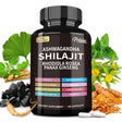 Shilajit & Adaptogen Energy Formula capsules bottle for daily energy support, stamina, and wellness supplementation.