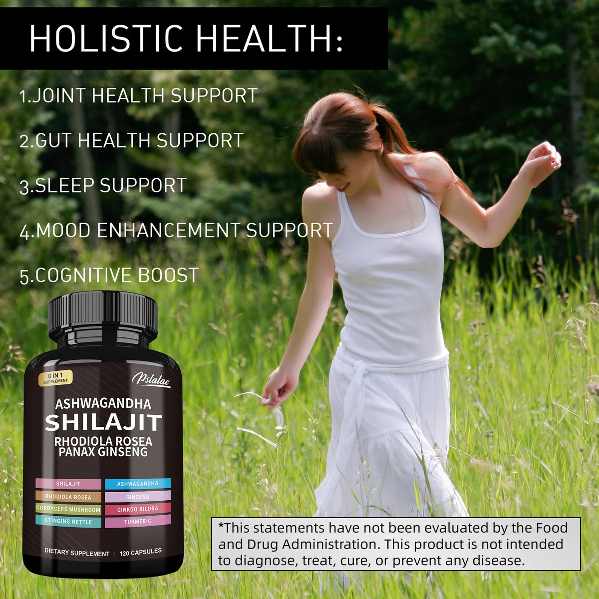 Shilajit & Adaptogen Energy Formula capsules for vitality support, energy balance, and everyday wellness.