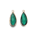 Shiny teardrop crystal charms for jewelry embellishing, pendant crafting, and elegant accessory design.