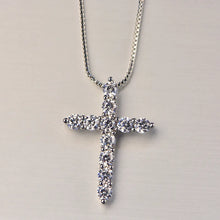 Silver Box Chain with Crystal Cross Pendant necklace for prayer-inspired fashion, casual wear, and thoughtful gifting.