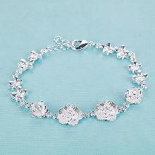 925 Sterling Silver Heart Chain Bracelet jewelry bracelet for birthday gifts, special occasion wear, and layered styling.