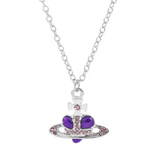 Trendy Silver Heart & Saturn Pendant necklace for romantic gifting, stylish wear, and celestial-inspired outfit matching.