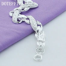 DOTEFFIL Silver Dragon open cuff bracelet for adjustable wrist wear, casual styling, and standout accessory use.