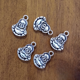 Sitting Buddha charm for jewelry making, meditation malas, and spiritual accessories.