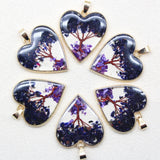 Six piece natural stone Tree of Life pendants for handmade necklaces, crystal gift sets, and artisan jewelry projects.
