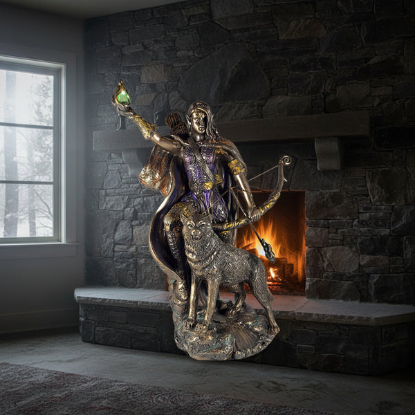 Skadi Goddess of Winter statue figurine for Norse mythology decor, altar display, and seasonal spiritual use.