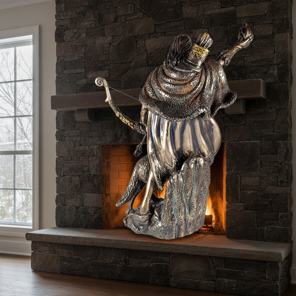 Skadi winter goddess statue for Norse mythology home decor, sacred display, and devotional practice.