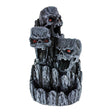 Skull Island backflow incense burner resin holder for burning cone incense during meditation, relaxation, and home decor use.