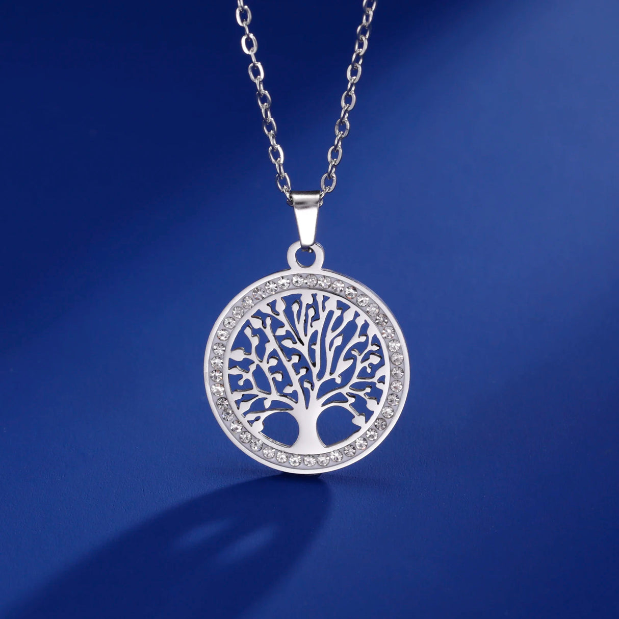 Skyrim inspired Tree of Life stainless steel necklace for fantasy jewelry wear, themed looks, and collectible gifting.