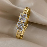 Slavena Luxe sleek open stainless steel cuff bracelet for daily wear, polished outfit styling, and unisex fashion looks.