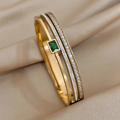 Slavena Luxe stainless steel bracelet cuff for unisex fashion styling, daily wear, and pairing with casual or dress outfits.