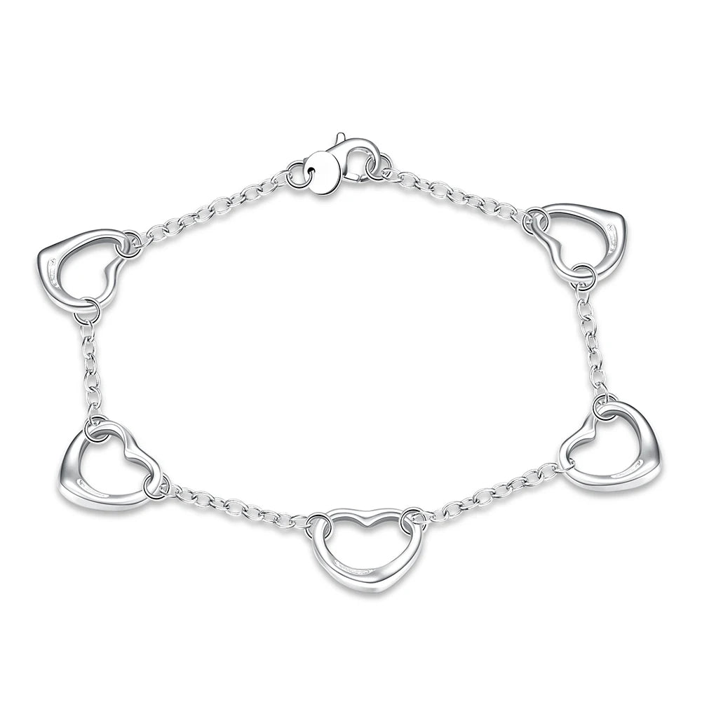 Sleek sterling silver rope chain wristlet bracelet for regular wear, minimal styling, and polished accessory use.