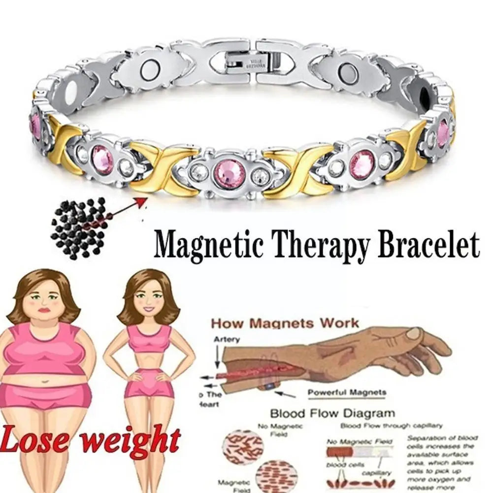 Slim Magnetic Twisted Bangle bracelet for everyday accessorizing, wellness-themed fashion, and casual wear.