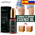 Slimming Cellulite Oil with Grape Seed & Red Pepper packaging and before and after slimming illustration on white background.