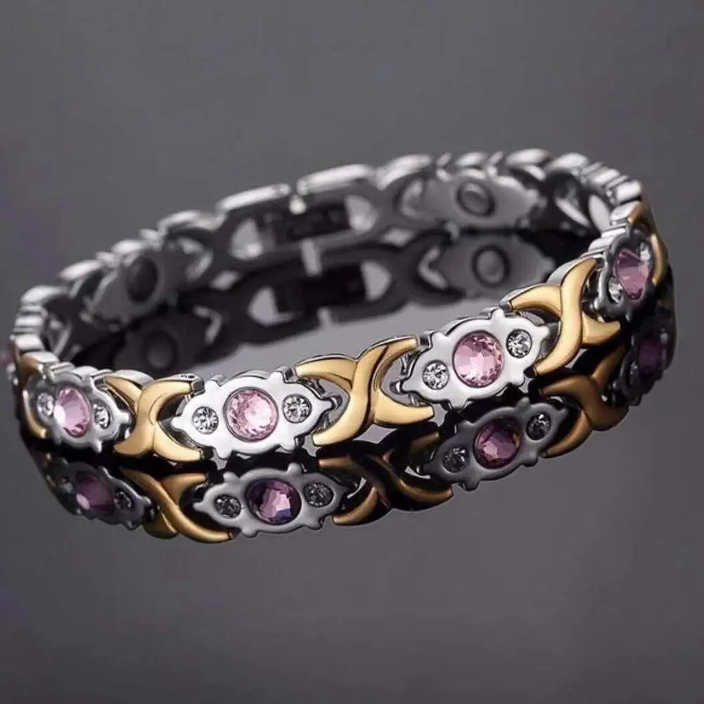 Slimming Twisted Magnetic Bangle bracelet for regular wear, wellness-inspired styling, and outfit accessorizing.