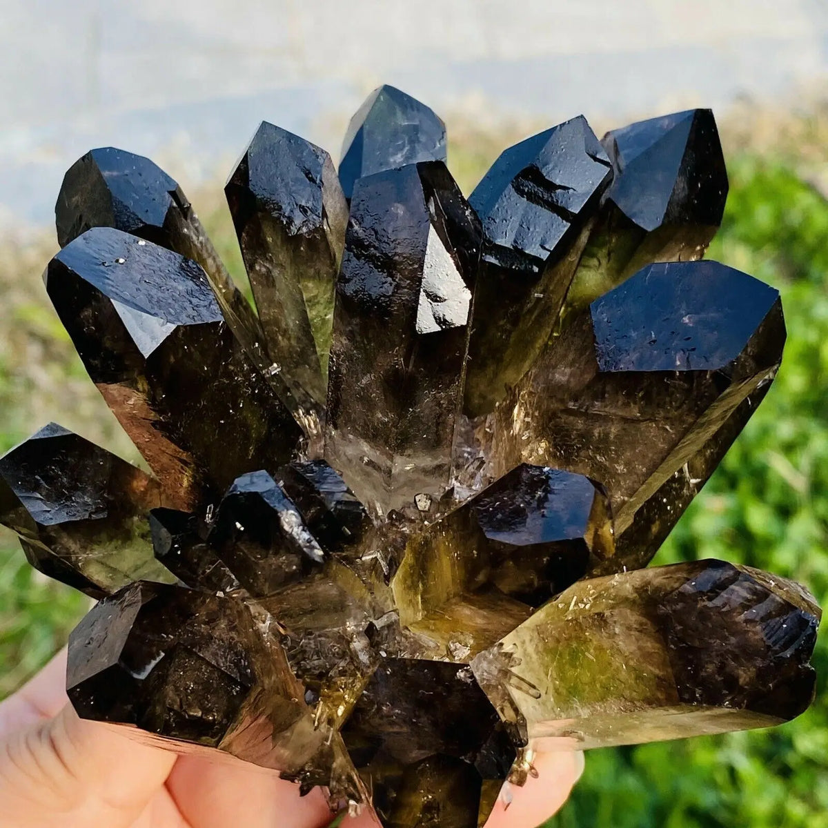 Smokey Quartz Crystal Cluster for meditation, home décor, and crystal collecting.