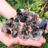 Smoky Reiki Quartz Cluster for meditation, home décor, and crystal collecting.
