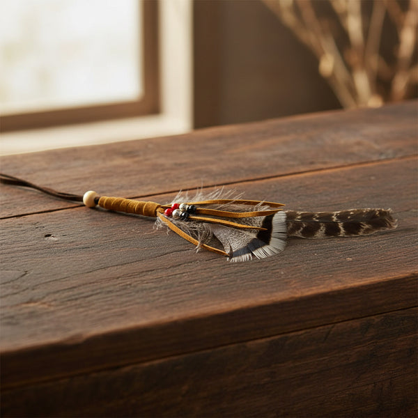 Smudge Feather Shaman 3 Feathers ritual feather bundle for smudging, energy cleansing, and spiritual ceremony use.