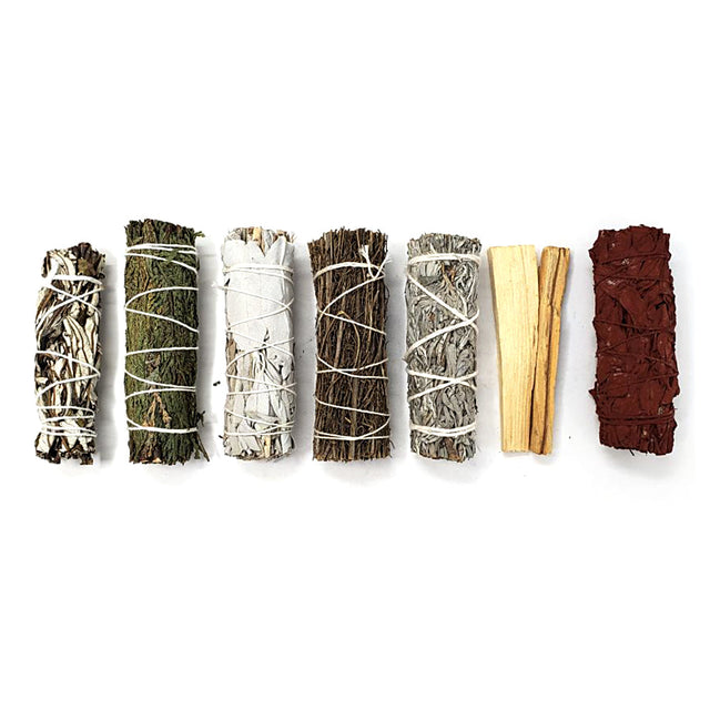 Smudging Sampler Pack, 7 herb smudge sticks