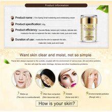 Snail collagen face cream and eye bag serum set for daily facial moisturizing and helping reduce the look of under-eye puffiness.
