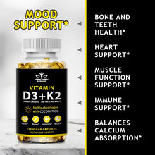 SNGHWE D3 K2 vitamin capsules bottle for daily wellness, calcium metabolism support, and bone maintenance.