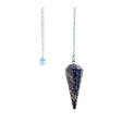 Sodalite 6-sided faceted pendulum on a 9-inch chain for dowsing