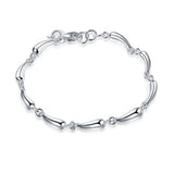 Solid silver rope bracelet in 4MM width for daily jewelry wear, layering, and classic wrist styling.