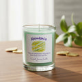 Soy herbal filled votive candle labeled Abundance, used in rituals for prosperity and growth