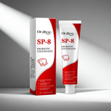 SP-8 Probiotic Whitening Toothpaste tube for everyday tooth whitening, plaque cleaning, and oral hygiene support.