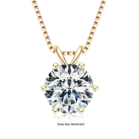 Sparkle moissanite solitaire pendant necklace in 925 sterling silver for evening wear, celebration gifts, and daily elegance.