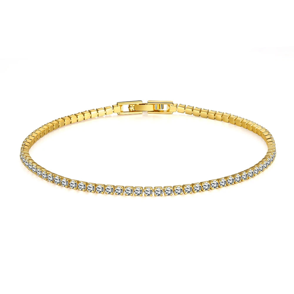 Sparkling moissanite bracelet in 925 sterling silver for wedding guest outfits, evening wear, and everyday glamour.