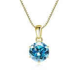 Sparkling Real Moissanite solitaire necklace for women for party wear, date nights, and elevated everyday looks.