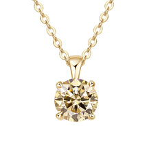 Sparkling solitaire moissanite necklace with four-prong mount for party wear, special celebrations, and everyday shine.