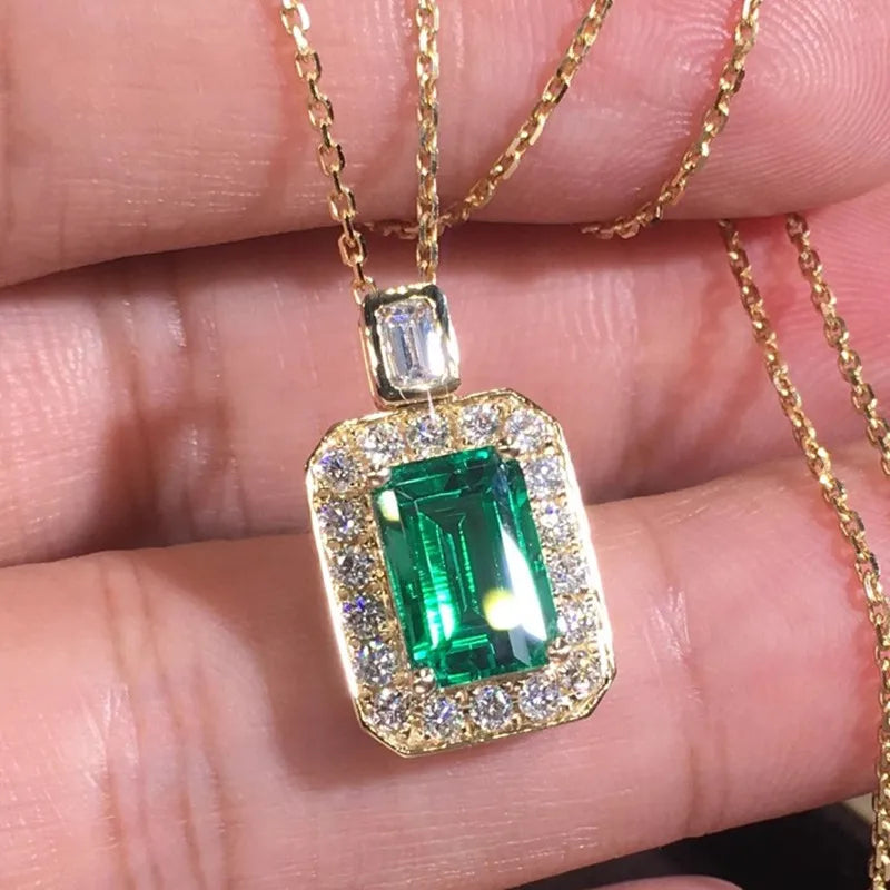 Sparkly geometric CZ necklace with polished pendant for glamorous styling, evening outfits, and gift-ready jewelry use.