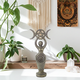Spiral Goddess statue figurine for altar decor, spiritual practice, and sacred space display.