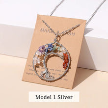 Spiritual gemstone Tree of Life necklace pendant for healing rituals, chakra support, and daily accessory wear.