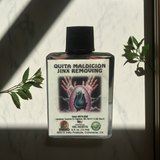 Quita Maldicion Jinx Removing Wish Oil ritual oil bottle for curse cleansing, prayer work, and spiritual clearing.