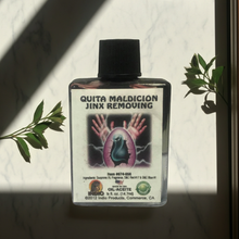Quita Maldicion Jinx Removing Wish Oil ritual oil bottle for curse cleansing, prayer work, and spiritual clearing.