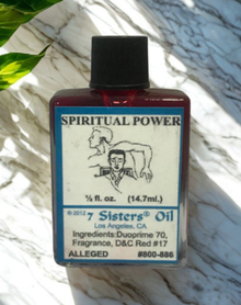 Spiritual Power Wish Oil anointing oil bottle for dressing candles, petitions, and ritual work.