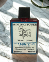 Spiritual Power Wish Oil glass bottle for wish work, prayer practice, and ceremonial use.