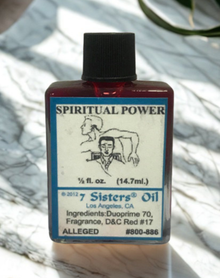 Spiritual Power Wish Oil glass bottle for wish work, prayer practice, and ceremonial use.