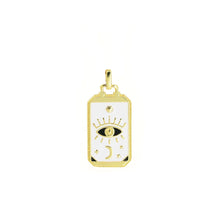 Spiritual tarot card pendant necklace for ritual-inspired fashion, meaningful accessorizing, and everyday wear.