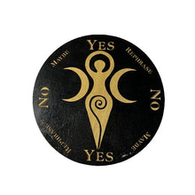 Spiritual wooden pendulum message board for divination, ritual guidance, and pendulum questioning.