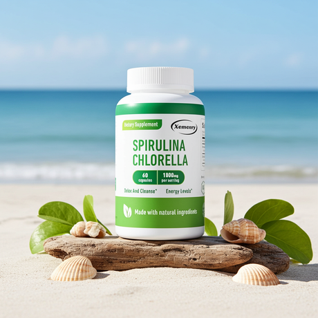 Spirulina Chlorella Capsules bottle for daily greens support, routine wellness, and everyday supplement use.